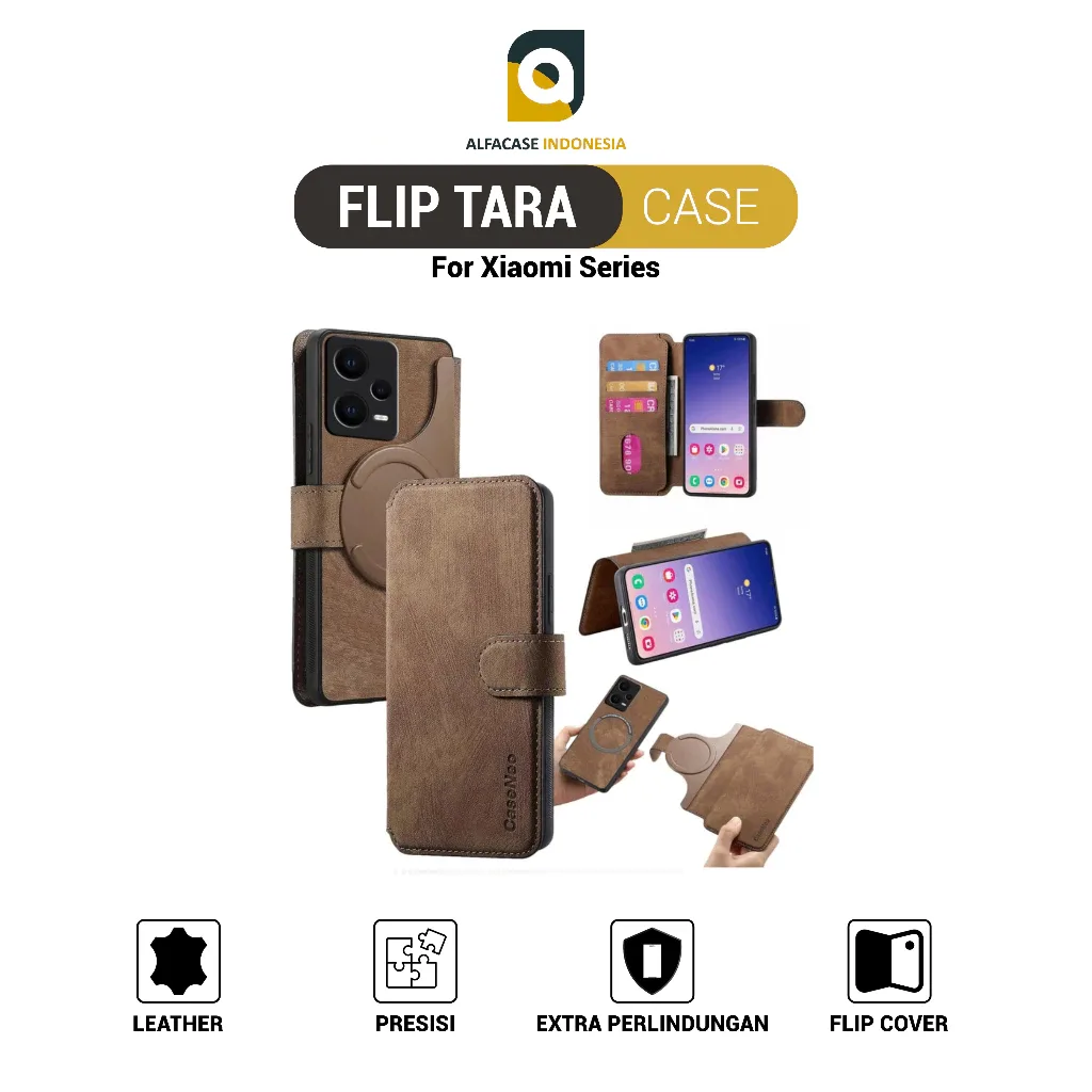 FLIP TARA LEATHER CASE FOR XIAOMI SERIES