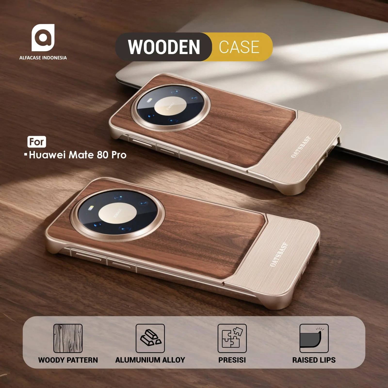WOODEN CASE FOR HUAWEI MATE 80 PRO