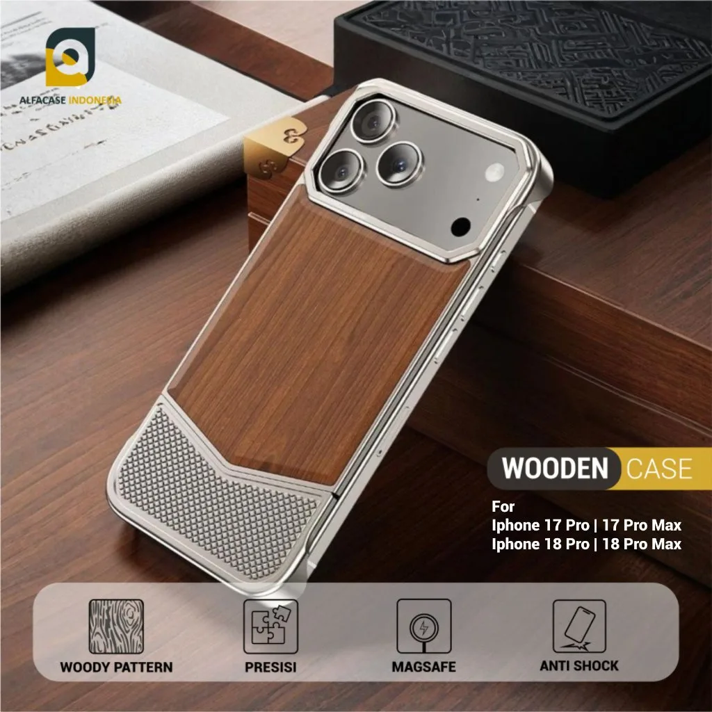 WOODEN CASE FOR IPHONE 17-18 SERIES