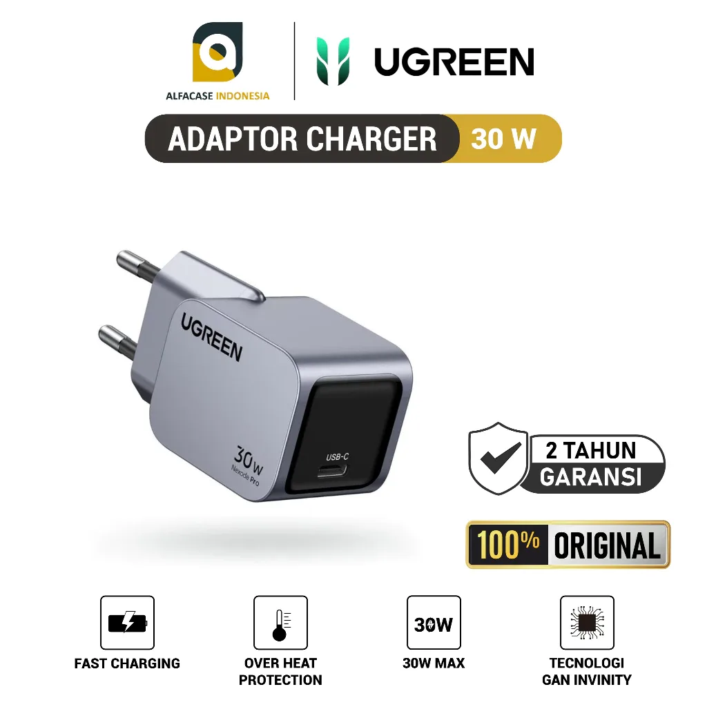 UGREEN ADAPTOR CHARGER 30W USB-C