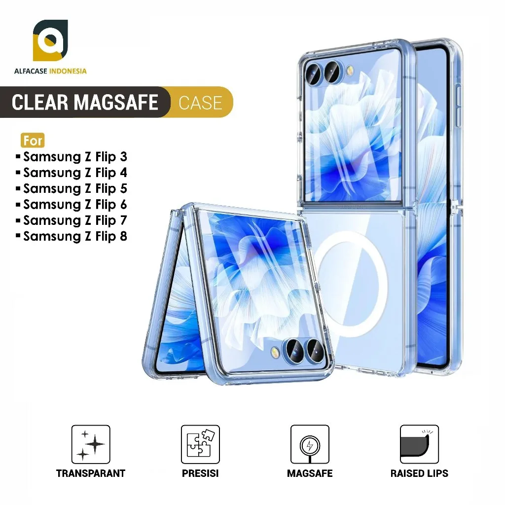 CLEAR CASE MAGSAFE FOR SAMSUNG Z FLIP 3 4 5 6 7 8