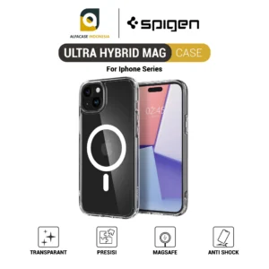 SPIGEN ULTRA HYBRID MAGFIT CLEAR CASE FOR IPHONE 15 - 16 SERIES
