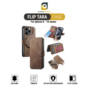 FLIP TARA LEATHER CASE FOR IPHONE 6 - 16 SERIES