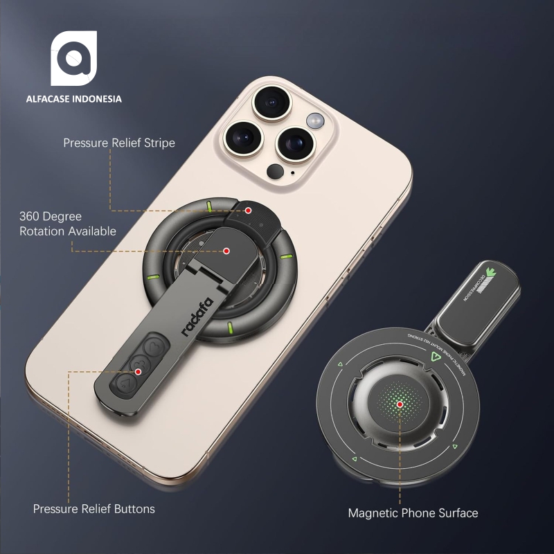 RADAFA PHONE GRIP STAND - PHONE HOLDER MULTI FUNGSI - Gambar 6