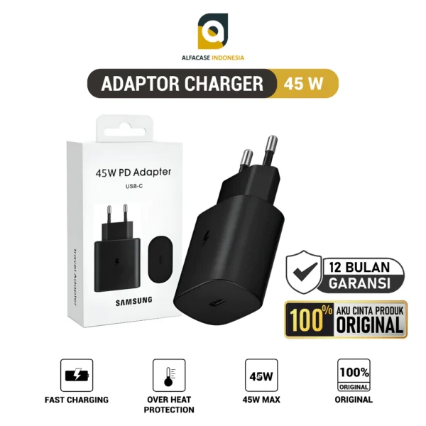 Adaptor Charger 45W USB-C ORI Samsung