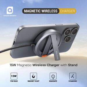 FOLDABLE STAND 15W MAGNETIC WIRELESS CHARGER